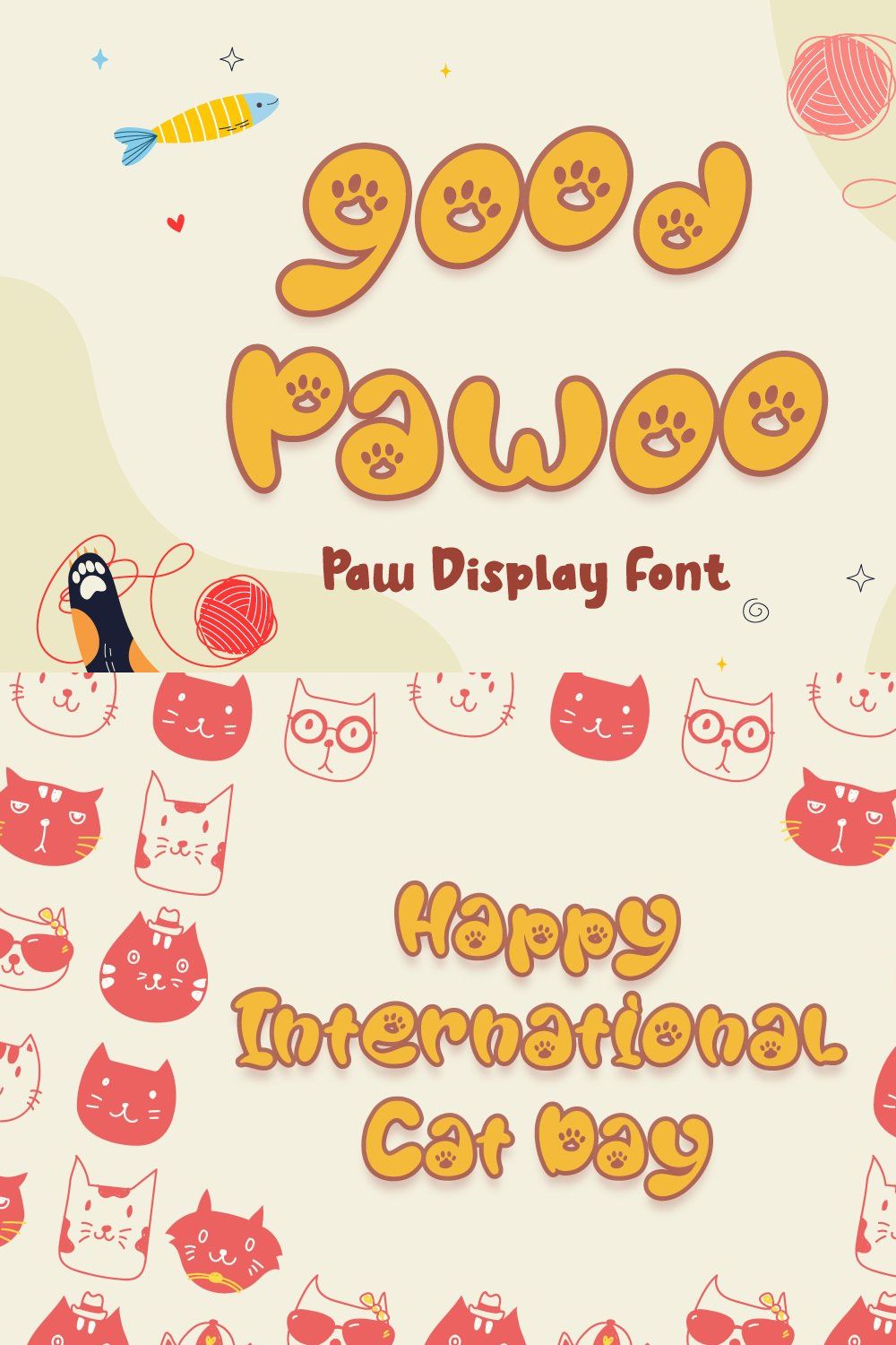 Good Pawoo - Display Font pinterest preview image.