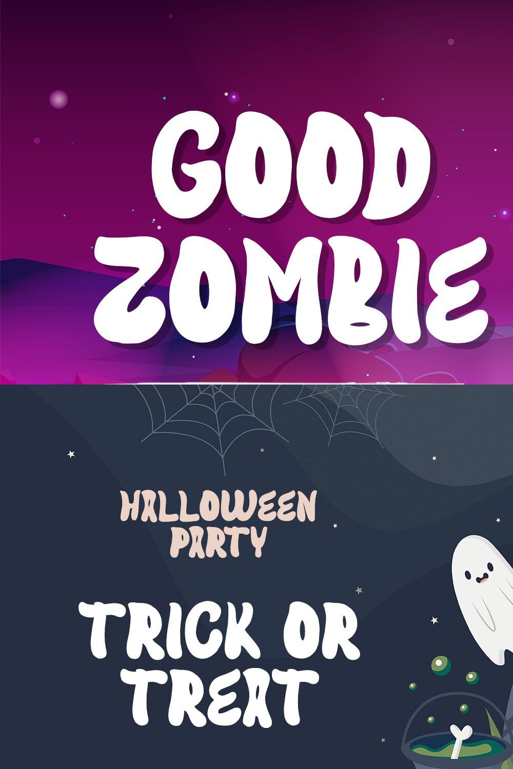 Good Zombie - Playful Display Font pinterest preview image.