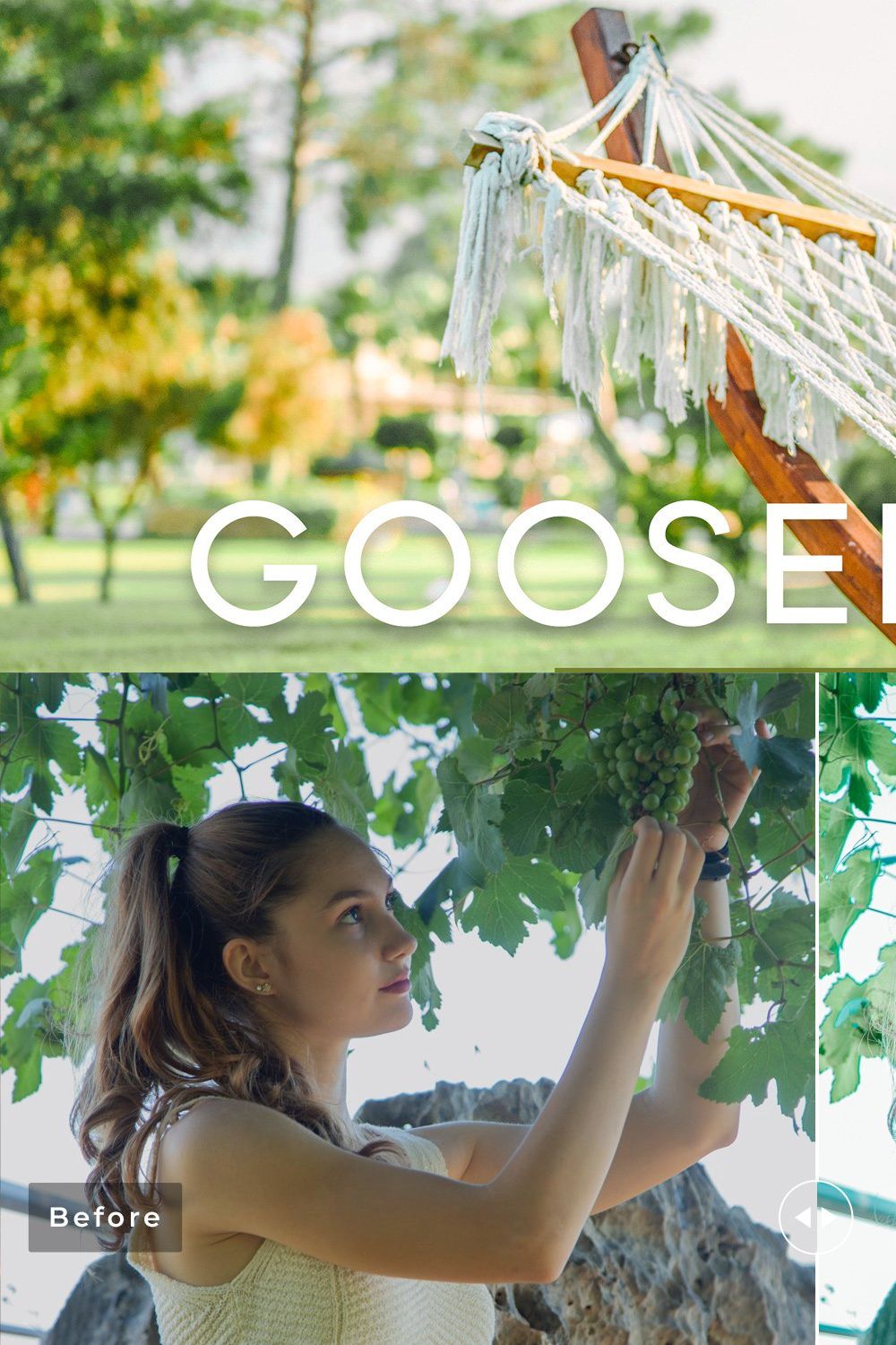 Gooseberry Pro Lightroom Presets pinterest preview image.