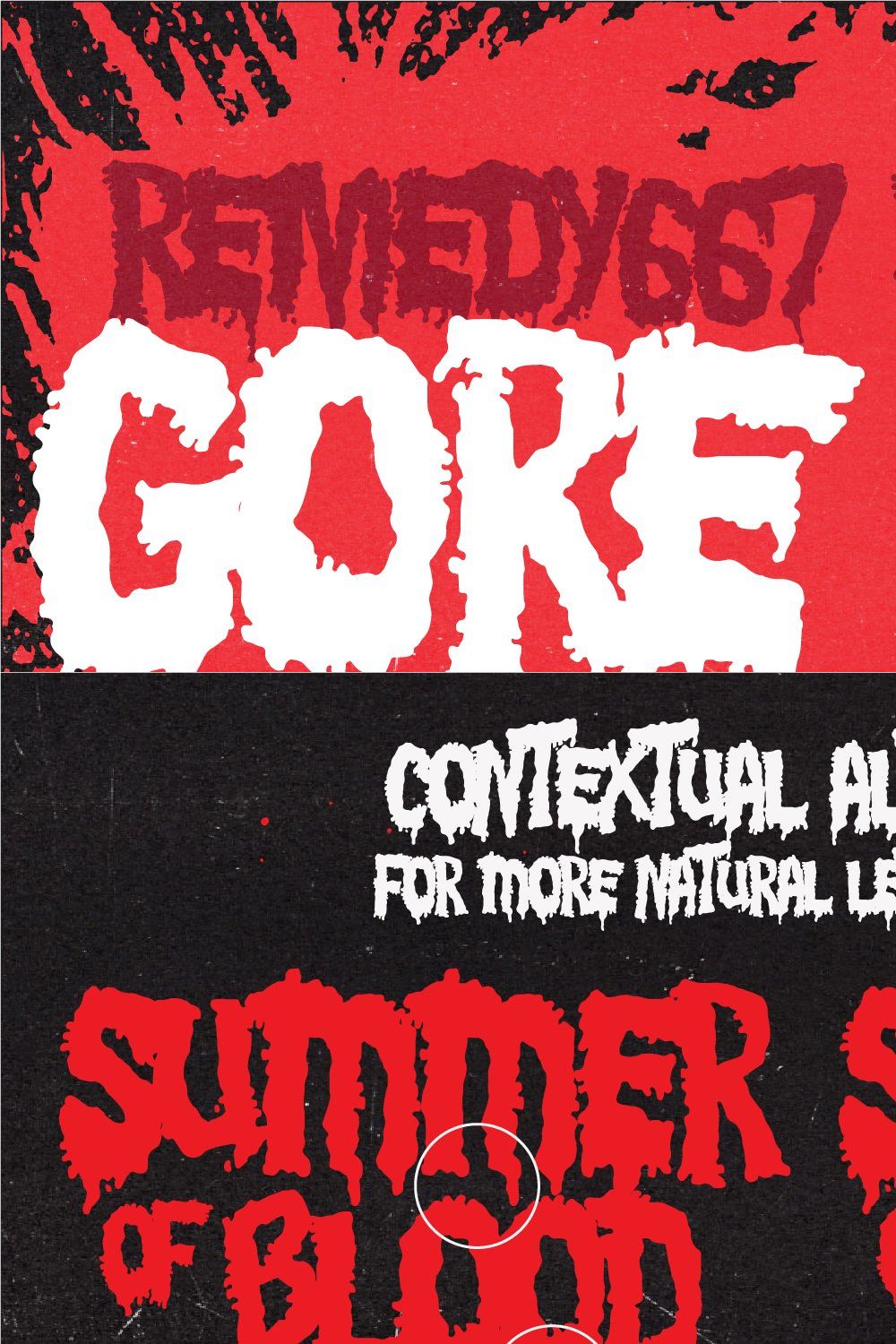 Gore Girl - 90s Teen Horror Font pinterest preview image.