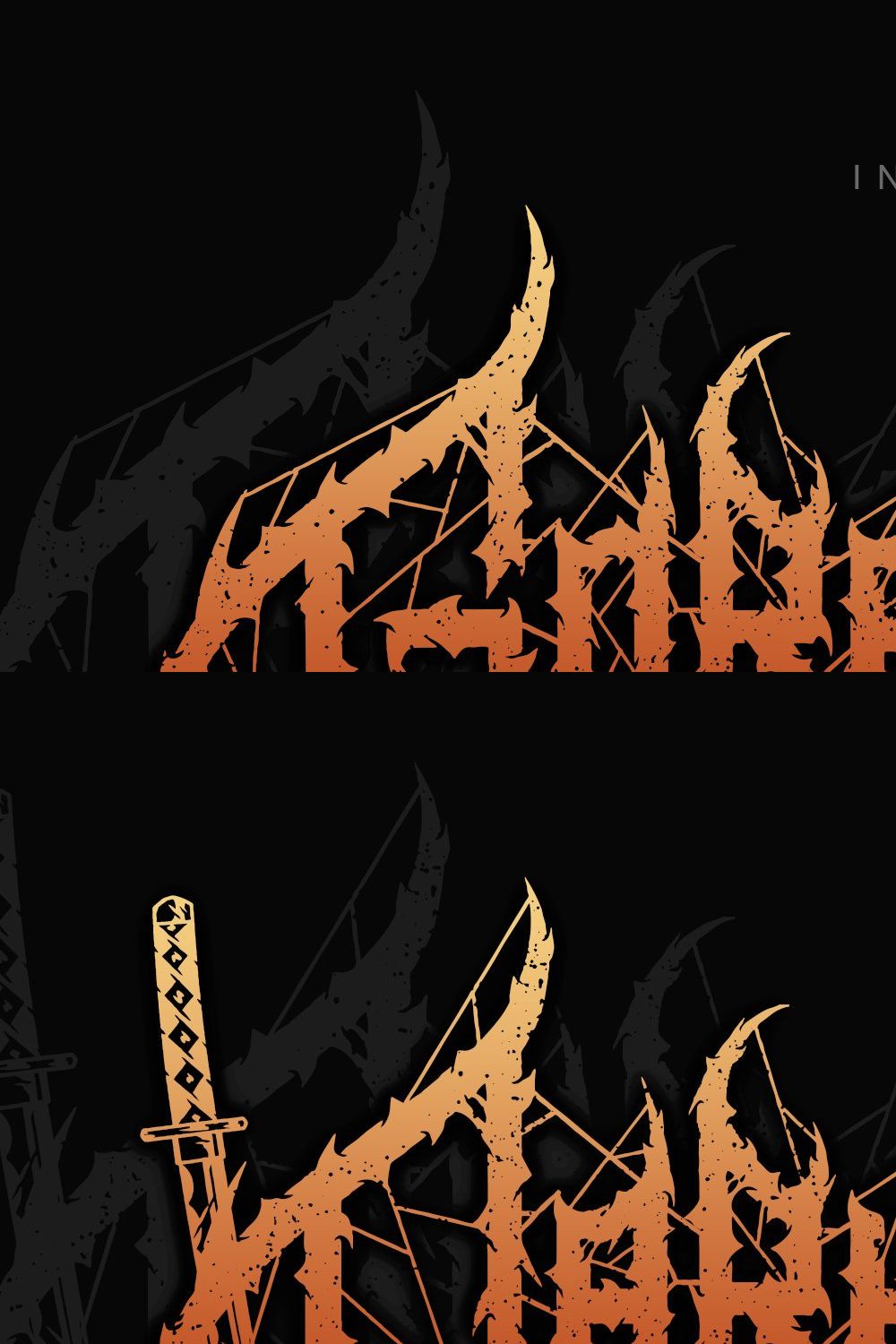 Gorecobra | Black Metal Font Vol. 4 pinterest preview image.