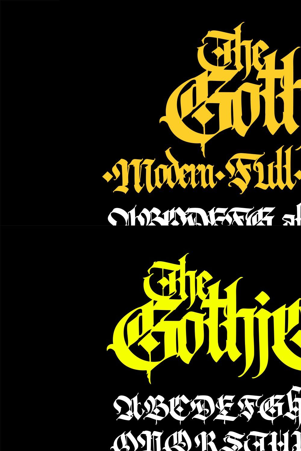Gothic letters - 10 pinterest preview image.
