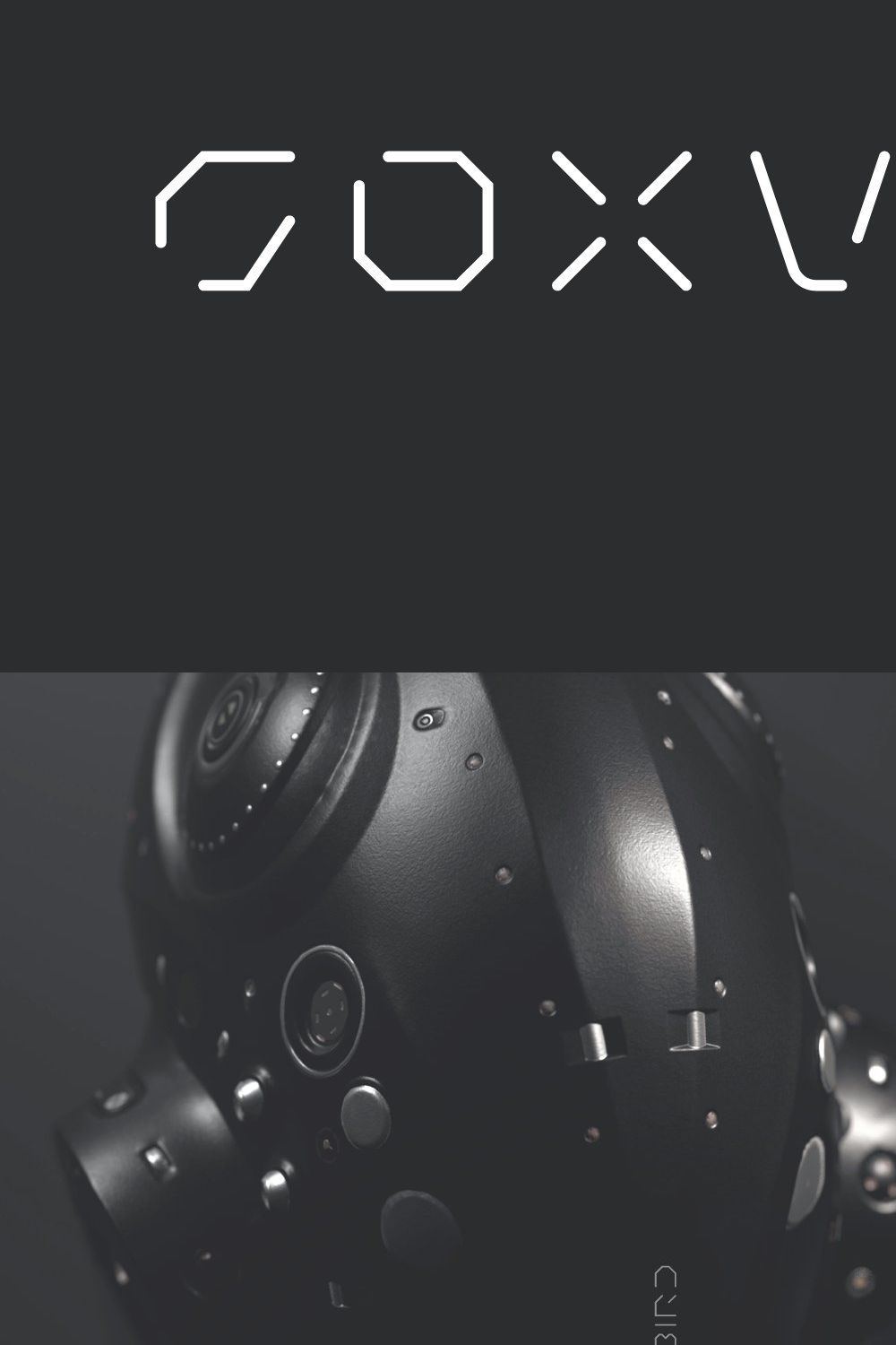 Goxve Futuristic Tech Font pinterest preview image.