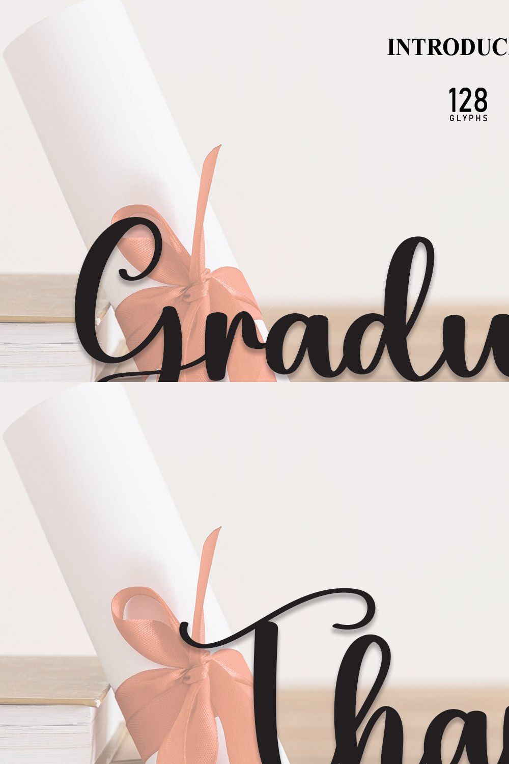 Graduation | Script Font pinterest preview image.