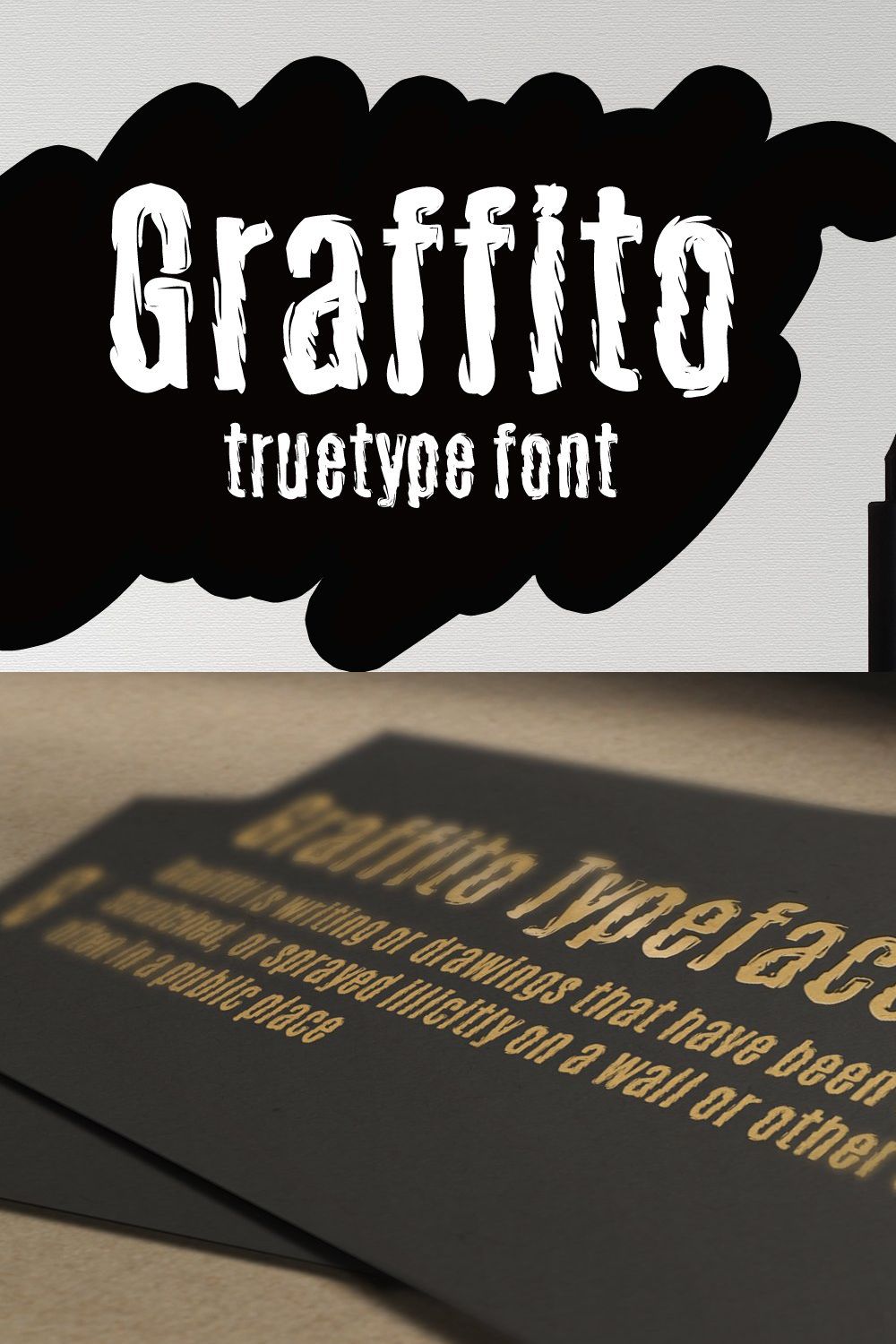 Graffito TrueType Font pinterest preview image.