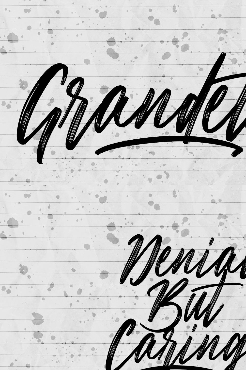 Grandetrix Brush Script Font pinterest preview image.