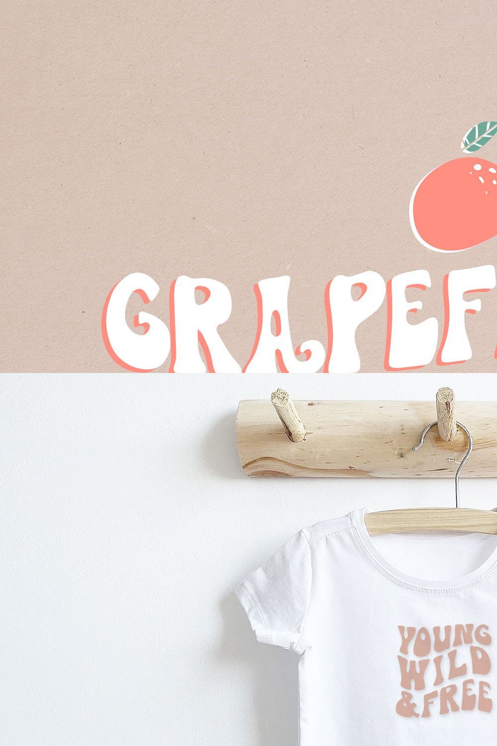 Grapefruits | A Retro Display Font pinterest preview image.