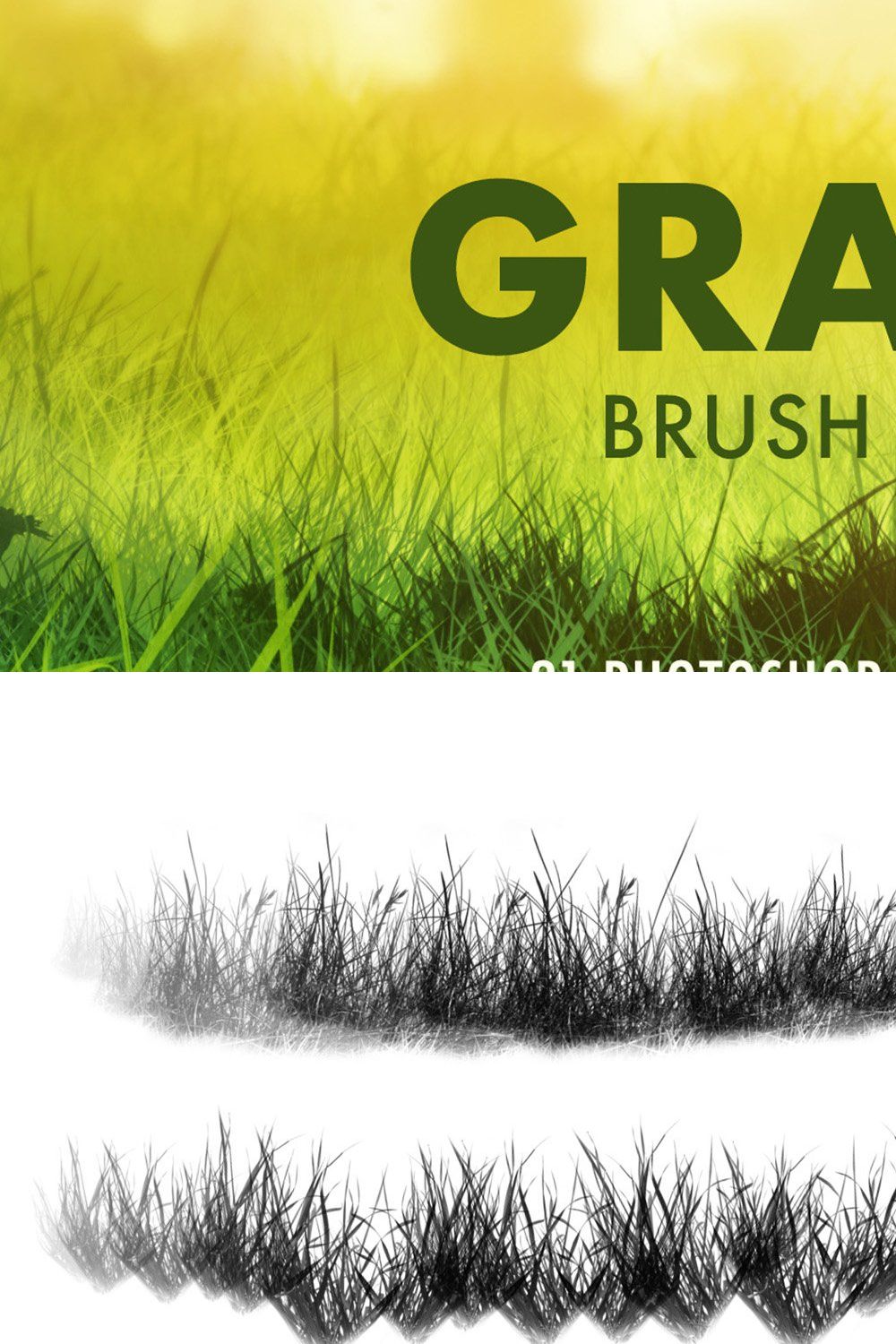 Grass 2 Brush Set pinterest preview image.