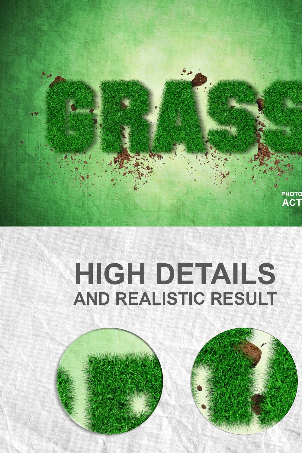 Grass Photoshop Action pinterest preview image.