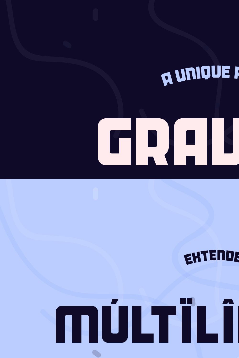 Gravity Font pinterest preview image.