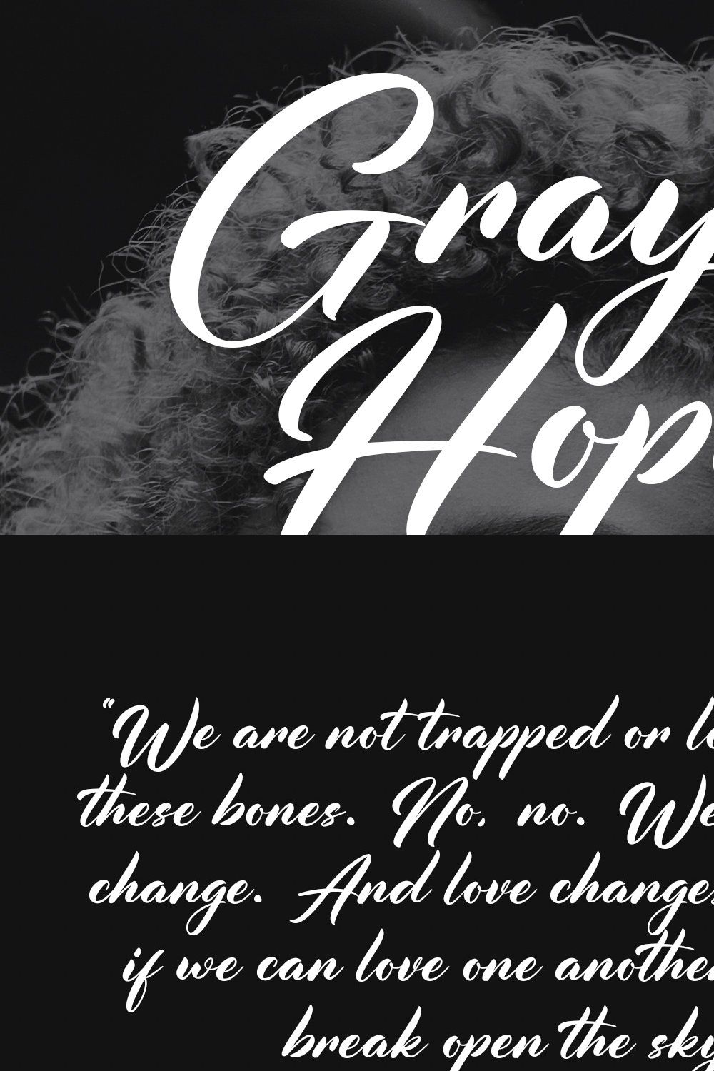 Gray Hopes Script Font pinterest preview image.