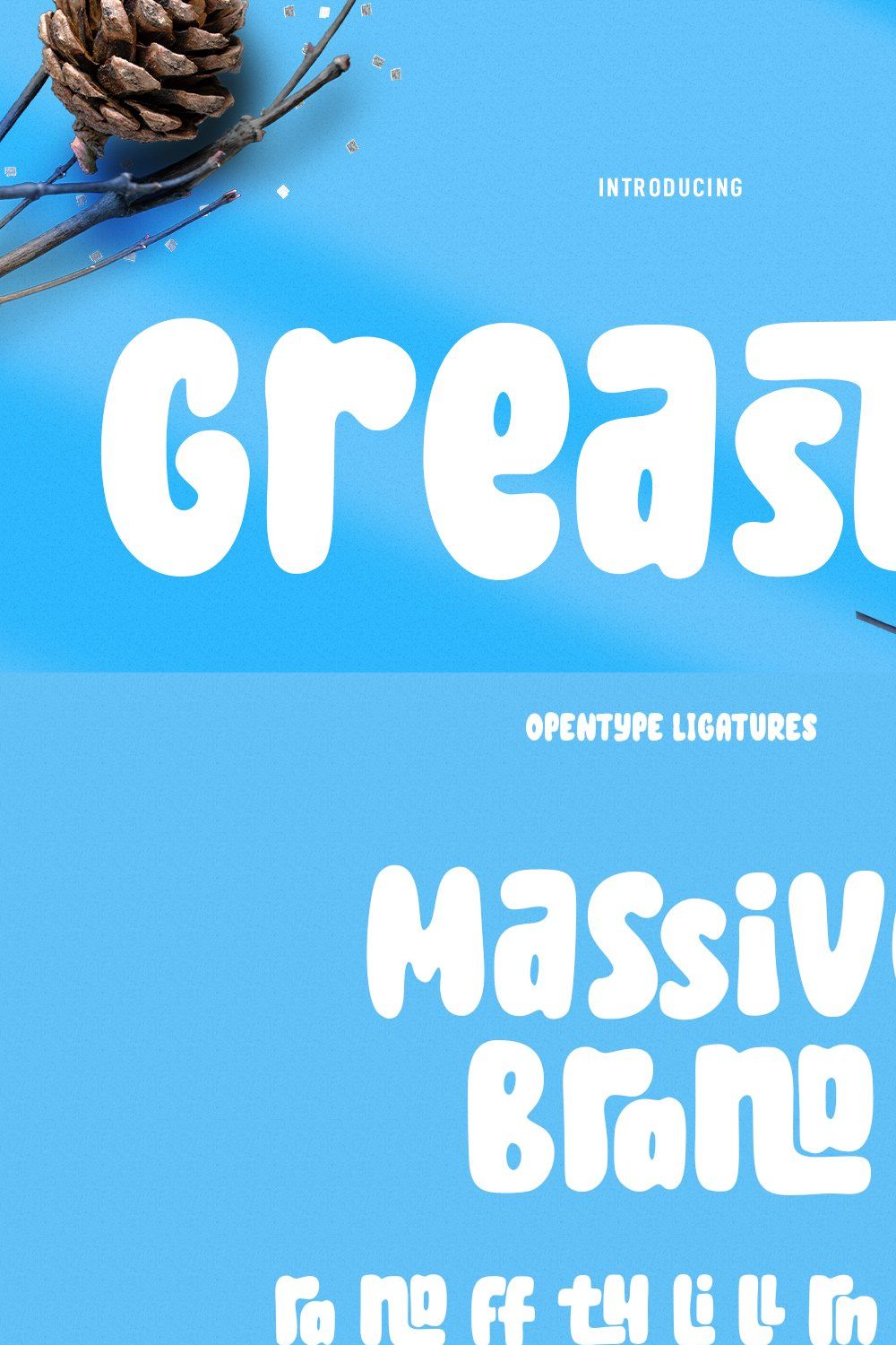 Greastly Handwritten Display Font pinterest preview image.