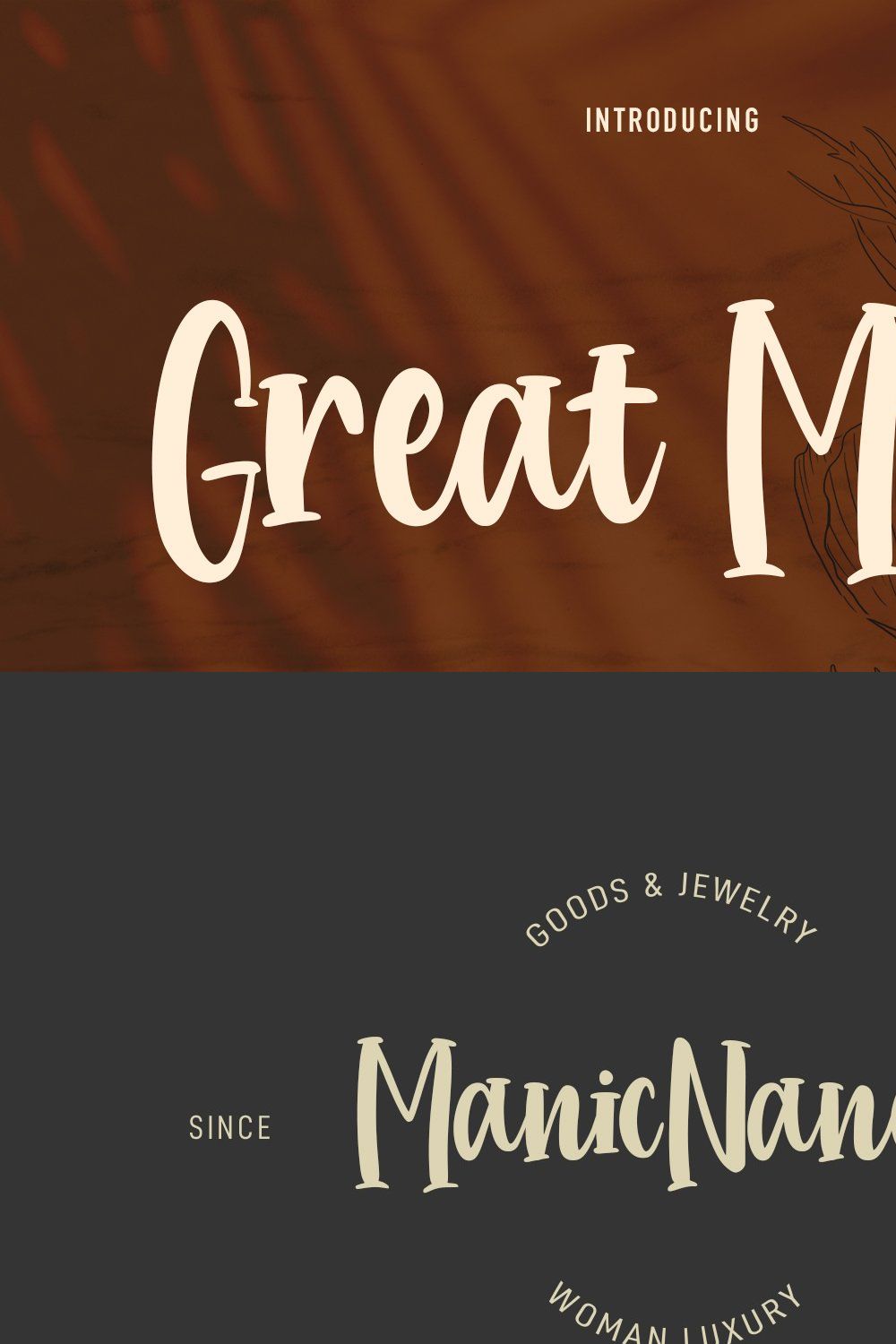 Great Mind Handwritten Display Font pinterest preview image.