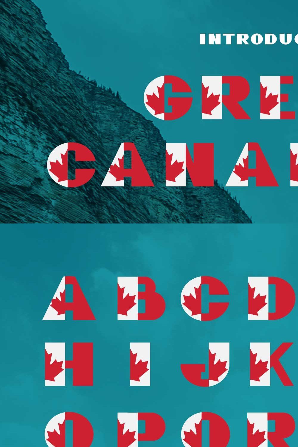 GreatCanadian-font family pinterest preview image.