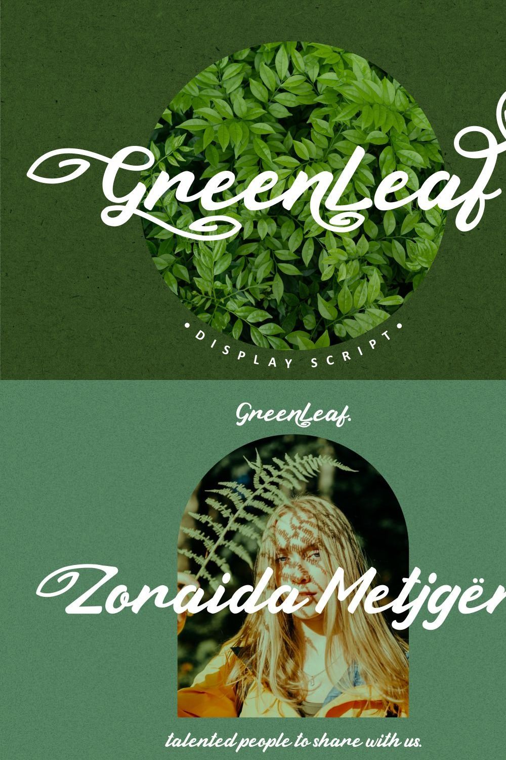 Green Leaf - Display Script pinterest preview image.