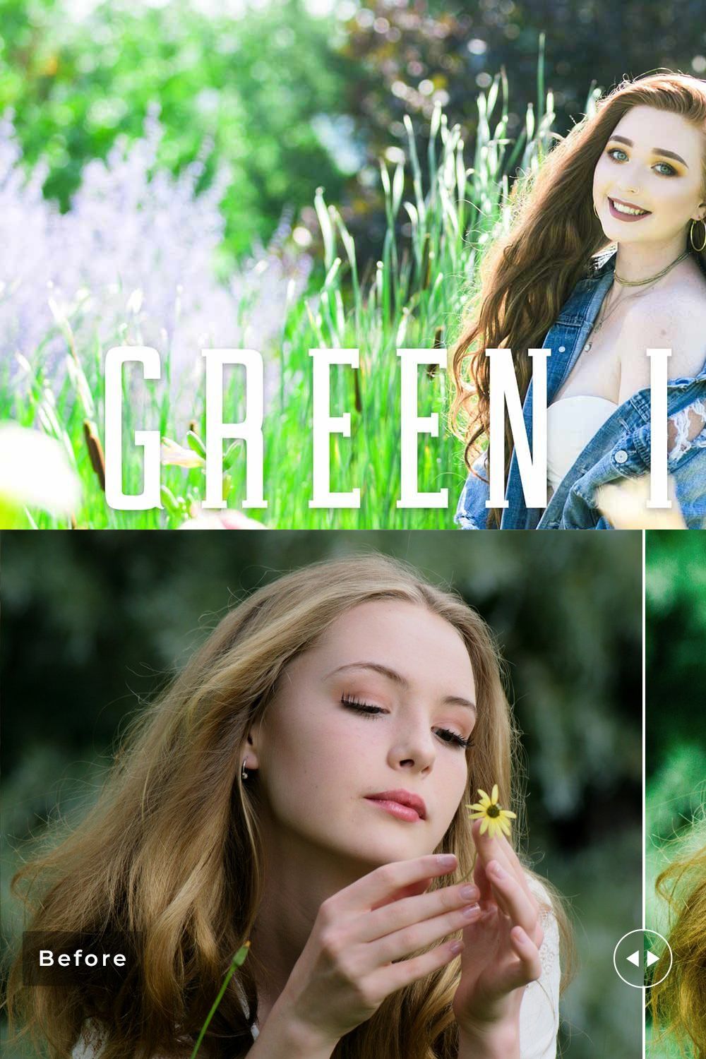 Green Lguana Pro Lightroom Presets pinterest preview image.