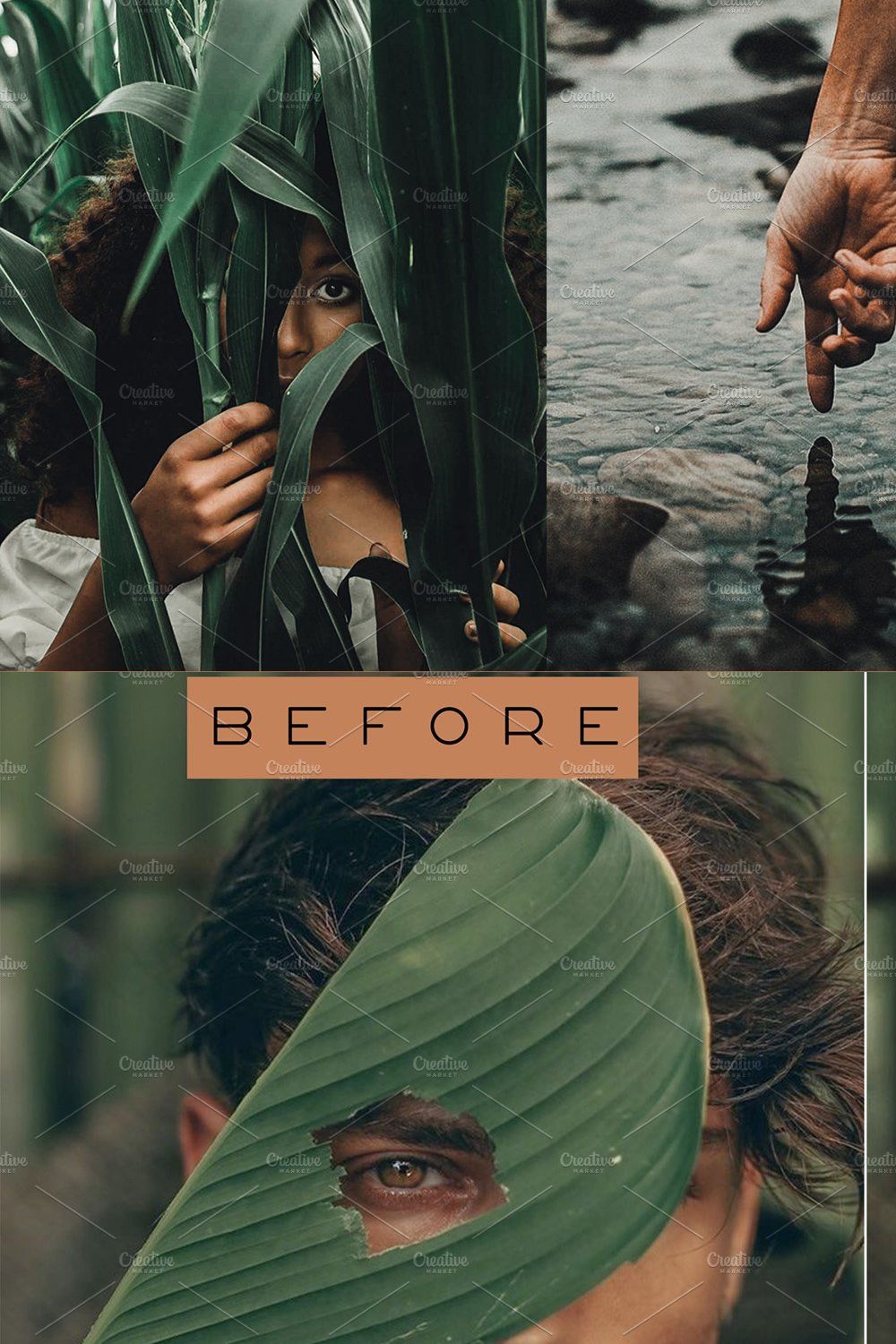 Green Mood Lightroom Presets pinterest preview image.