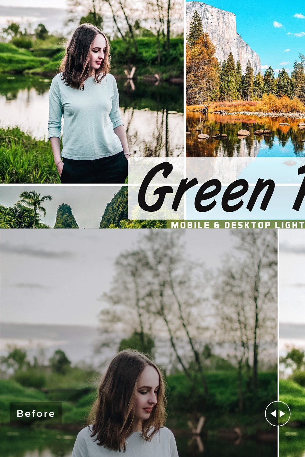 Green River Pro Lightroom Presets pinterest preview image.