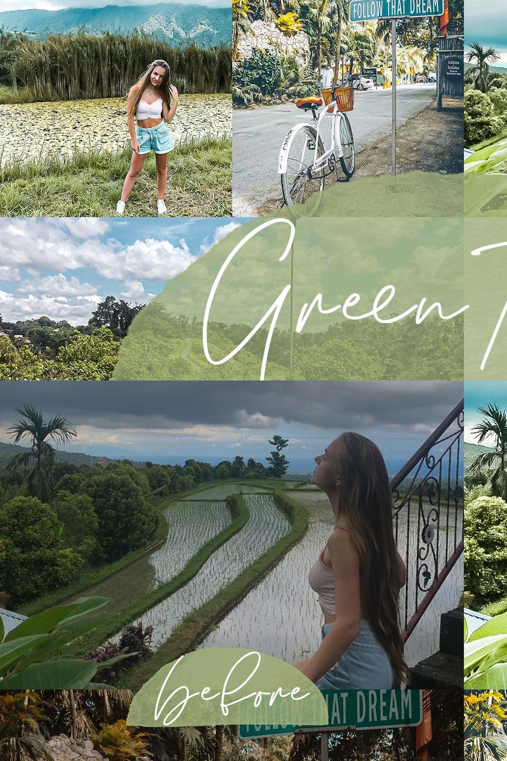 Green Tones - Lightroom Presets Pack pinterest preview image.