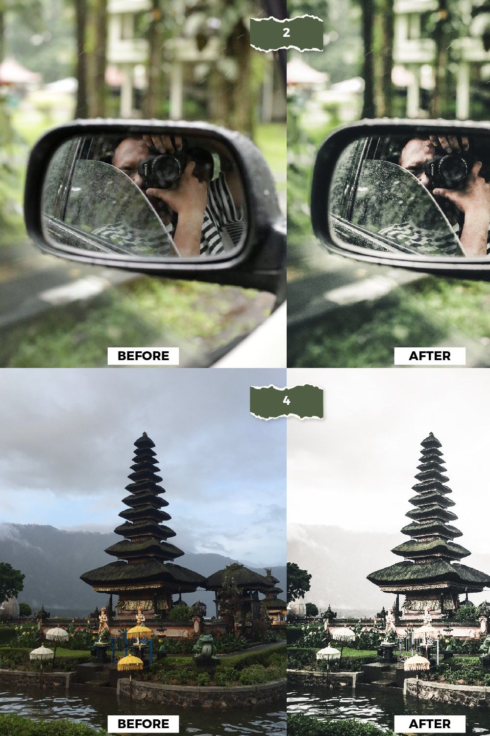 Green Travel Lightroom Presets pinterest preview image.