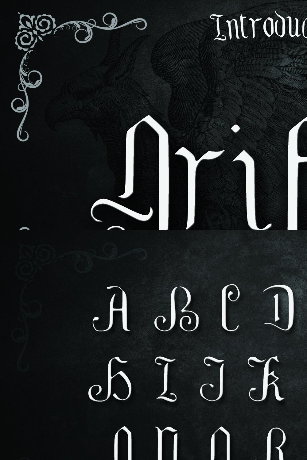 GRIFFIN, a Blackletter Typeface pinterest preview image.