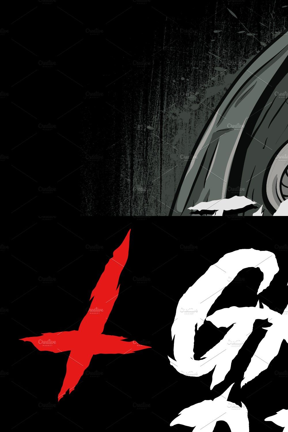 Grind and Death Typeface pinterest preview image.