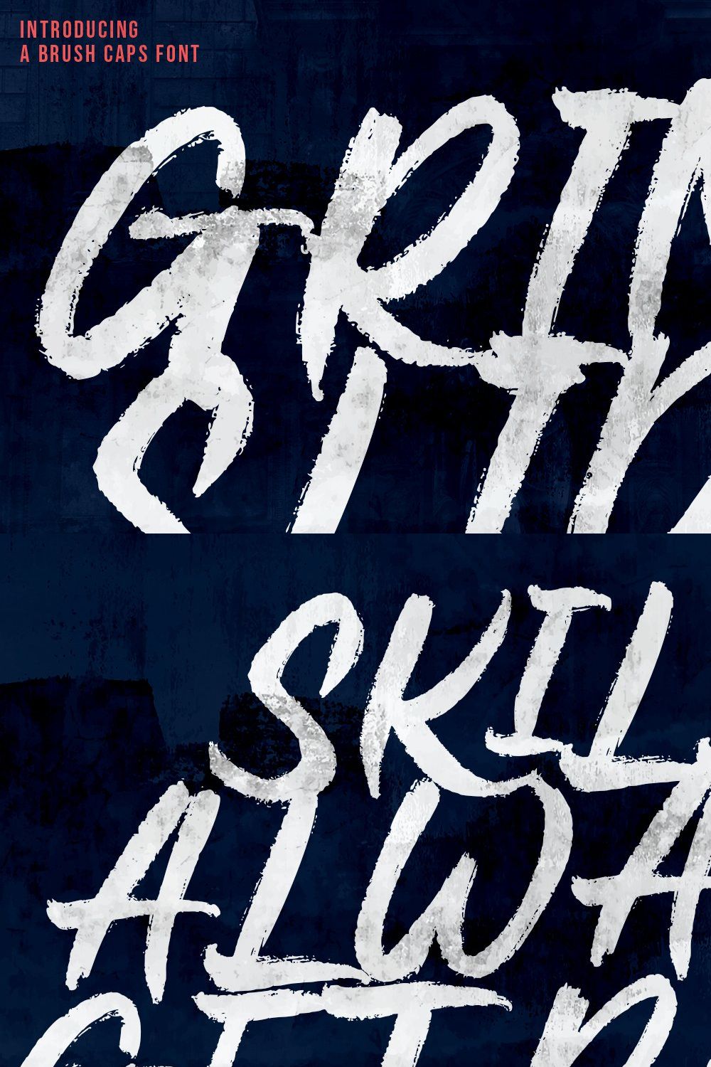 Grind Slide Handwritten Brush Font pinterest preview image.