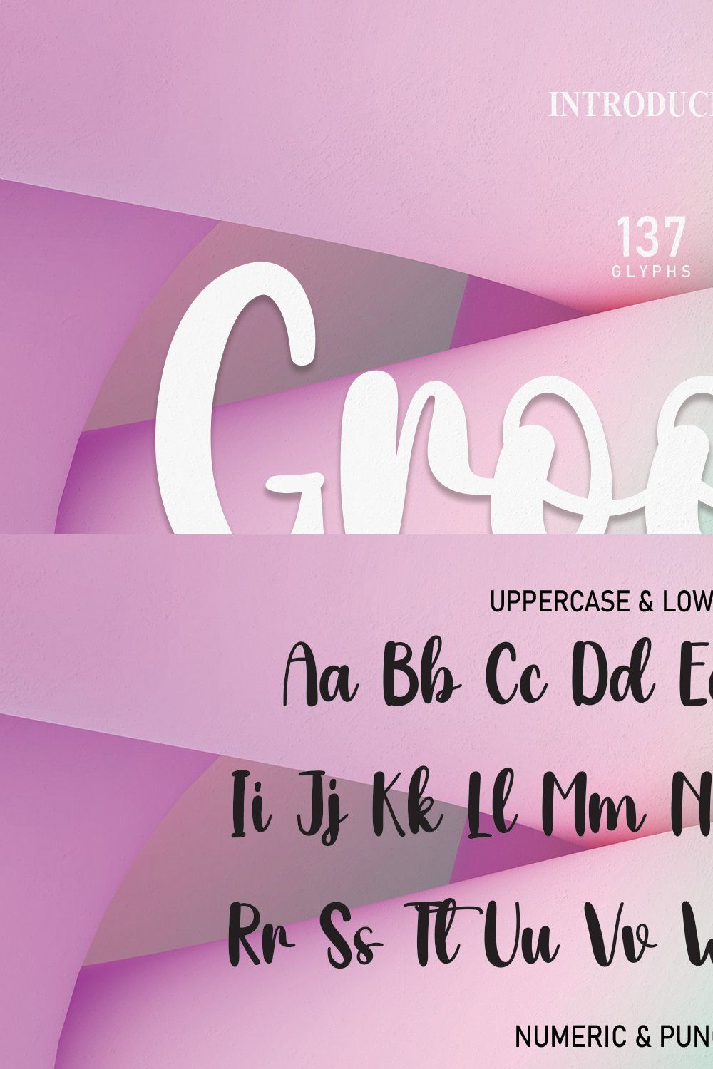 Groovy | Script Font pinterest preview image.