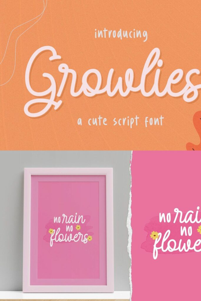 Growlies - Cute Script Font – MasterBundles