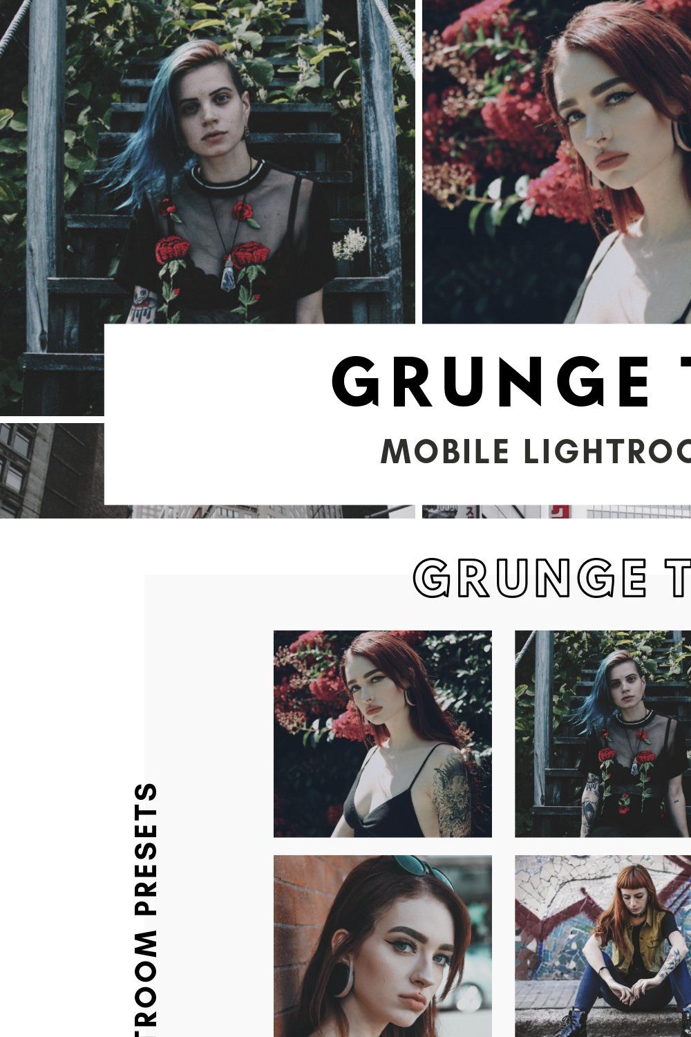 Grunge Lightroom Presets Instagram pinterest preview image.