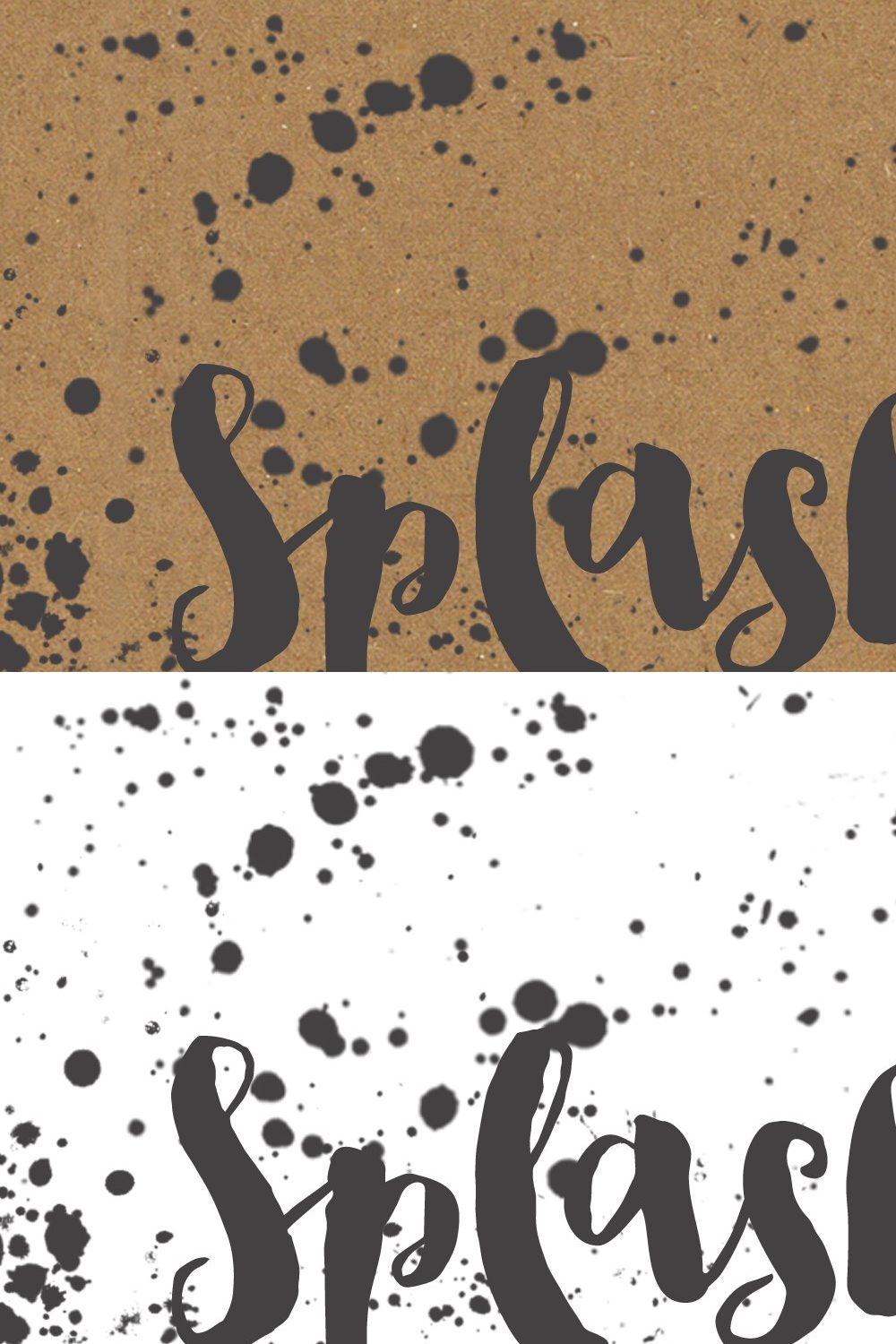 Grunge paint splatter brush set pinterest preview image.