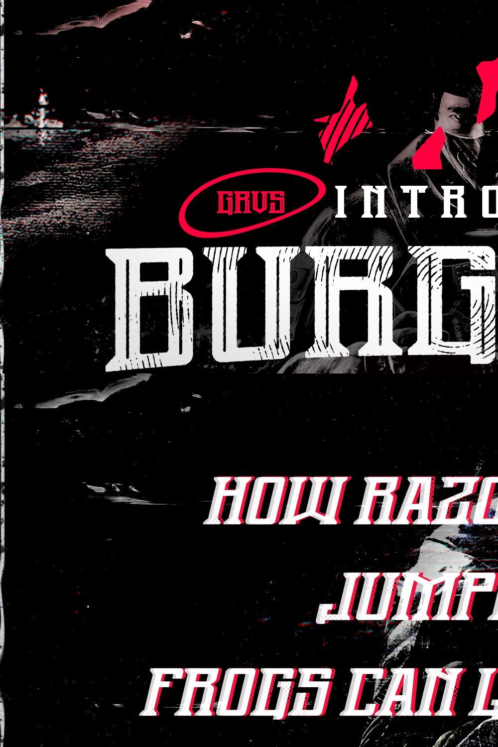 GRVS BURGHER FONT pinterest preview image.