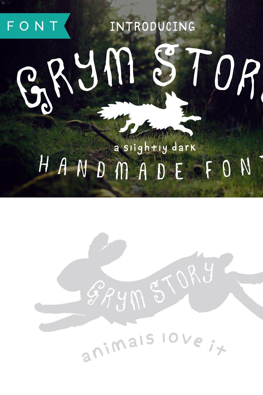 Grym Story Hand-Drawn, True Type. pinterest preview image.