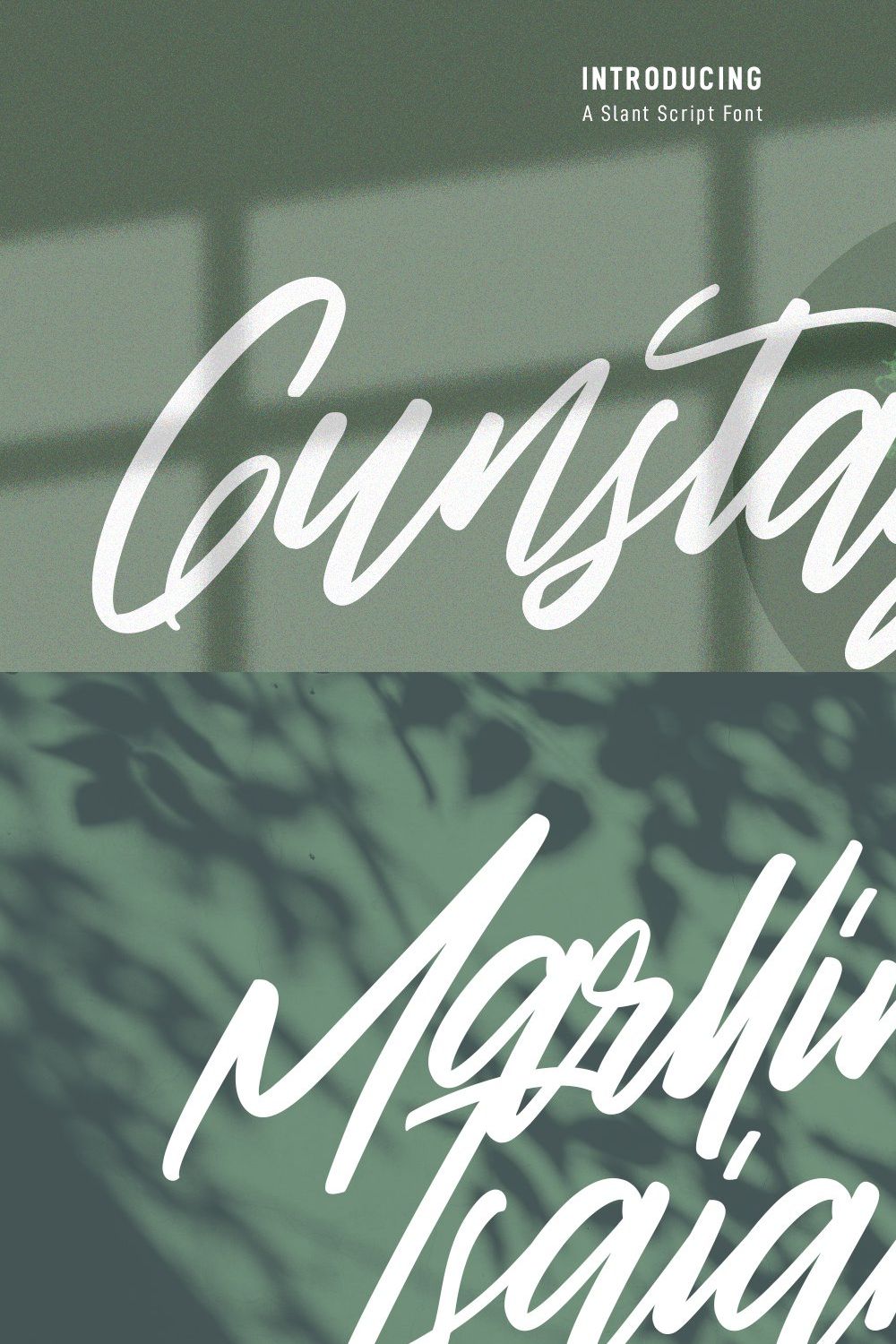 Gunstages Slanted Script Font pinterest preview image.