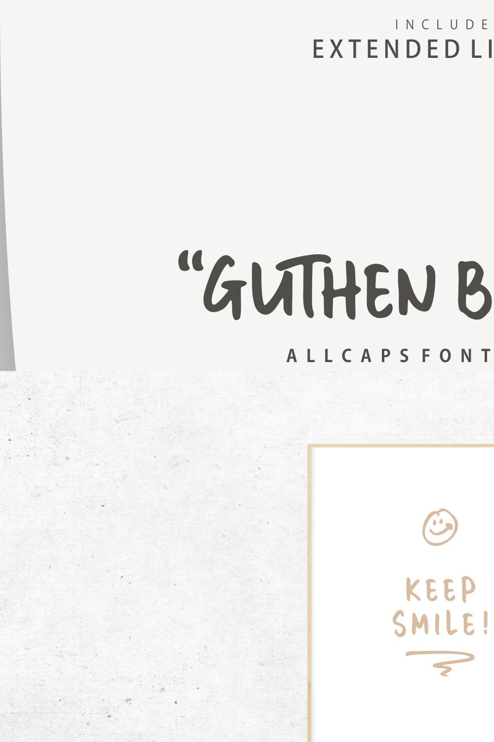 Guthen Bloots Allcaps (Extended) pinterest preview image.