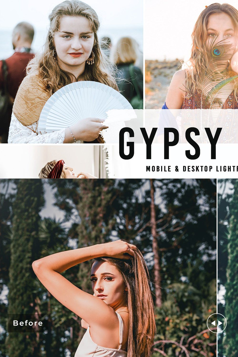 Gypsy Soul Pro Lightroom Presets pinterest preview image.