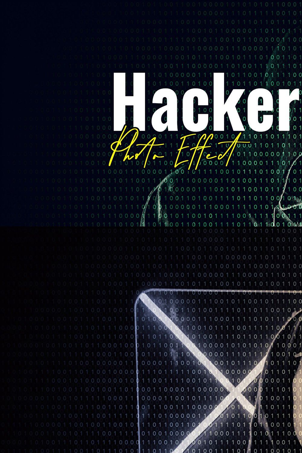 Hacker Matrix Photo Effect pinterest preview image.