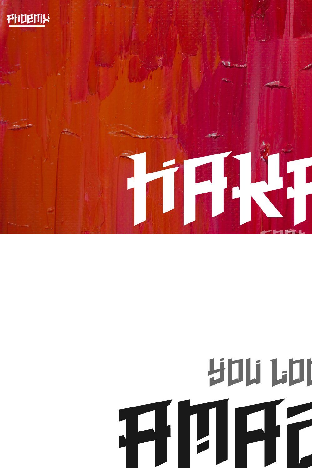 Hakaze Font pinterest preview image.