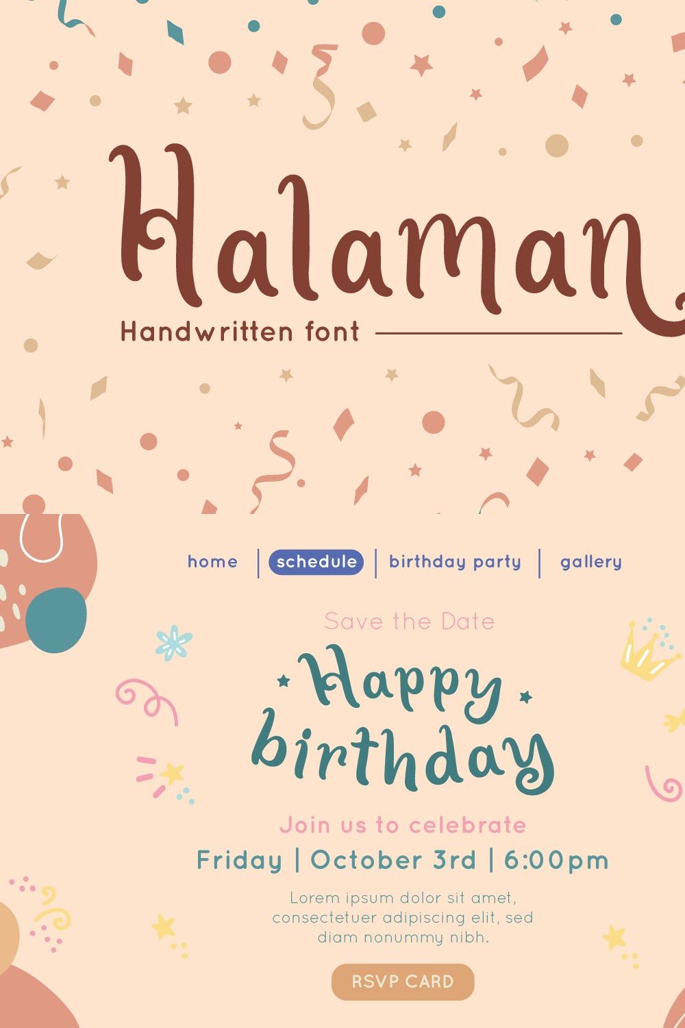 Halaman - Handwritten Font pinterest preview image.