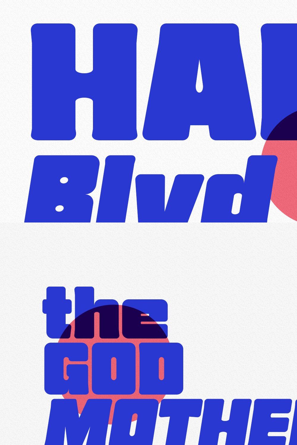 Half Blvd Display Font pinterest preview image.