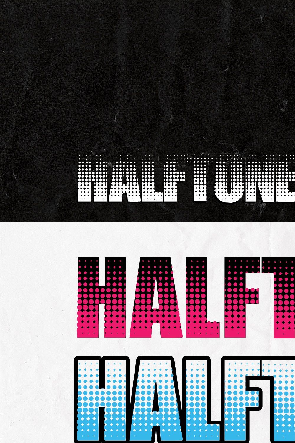 Halftone Black pinterest preview image.