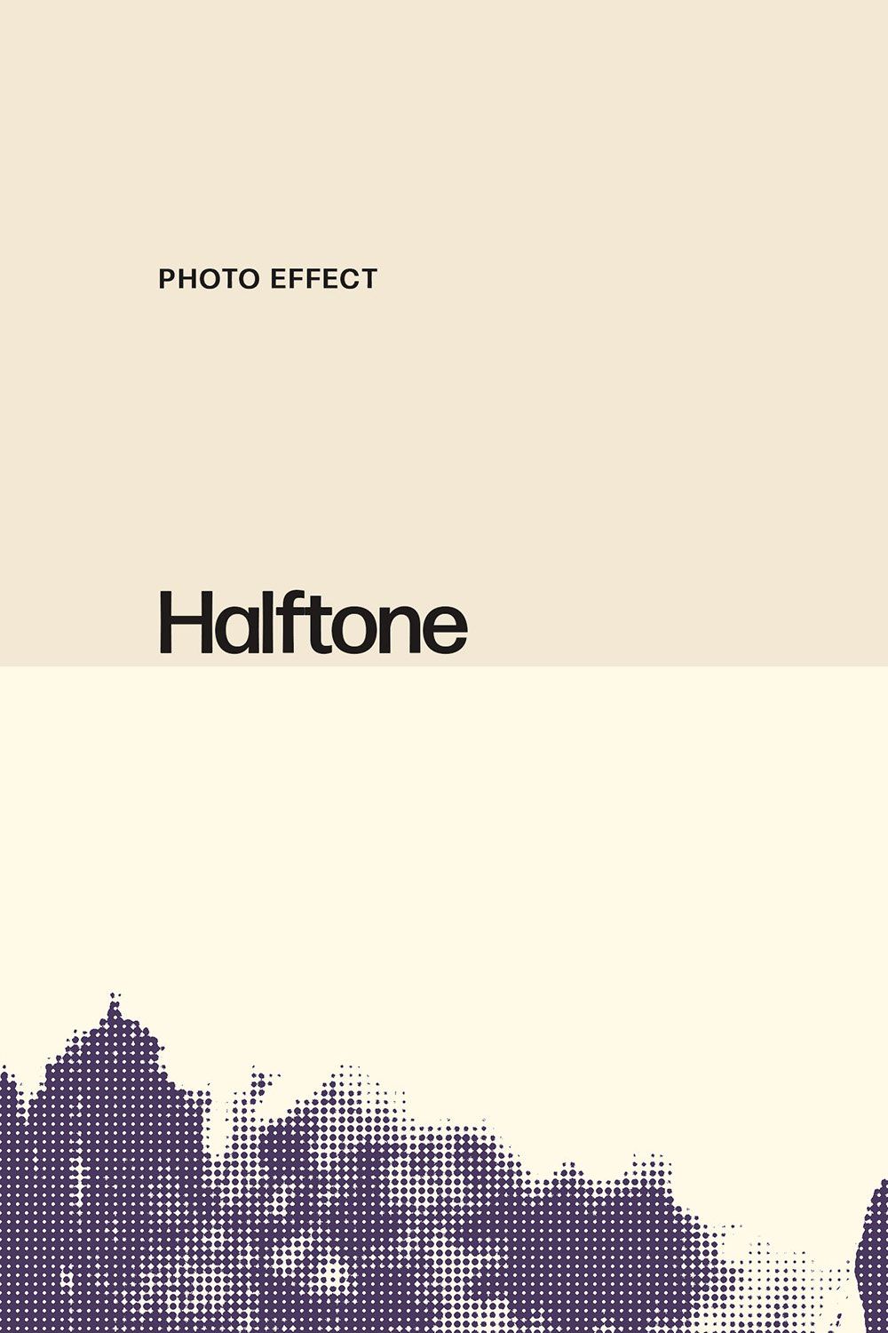 Halftone Dots Effect pinterest preview image.