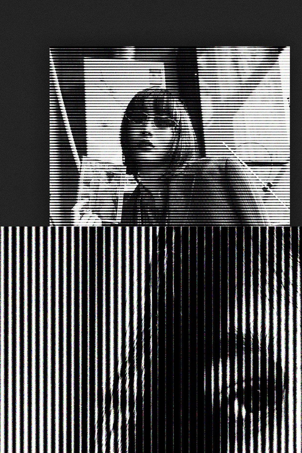 Halftone Patterns Poster Effect pinterest preview image.