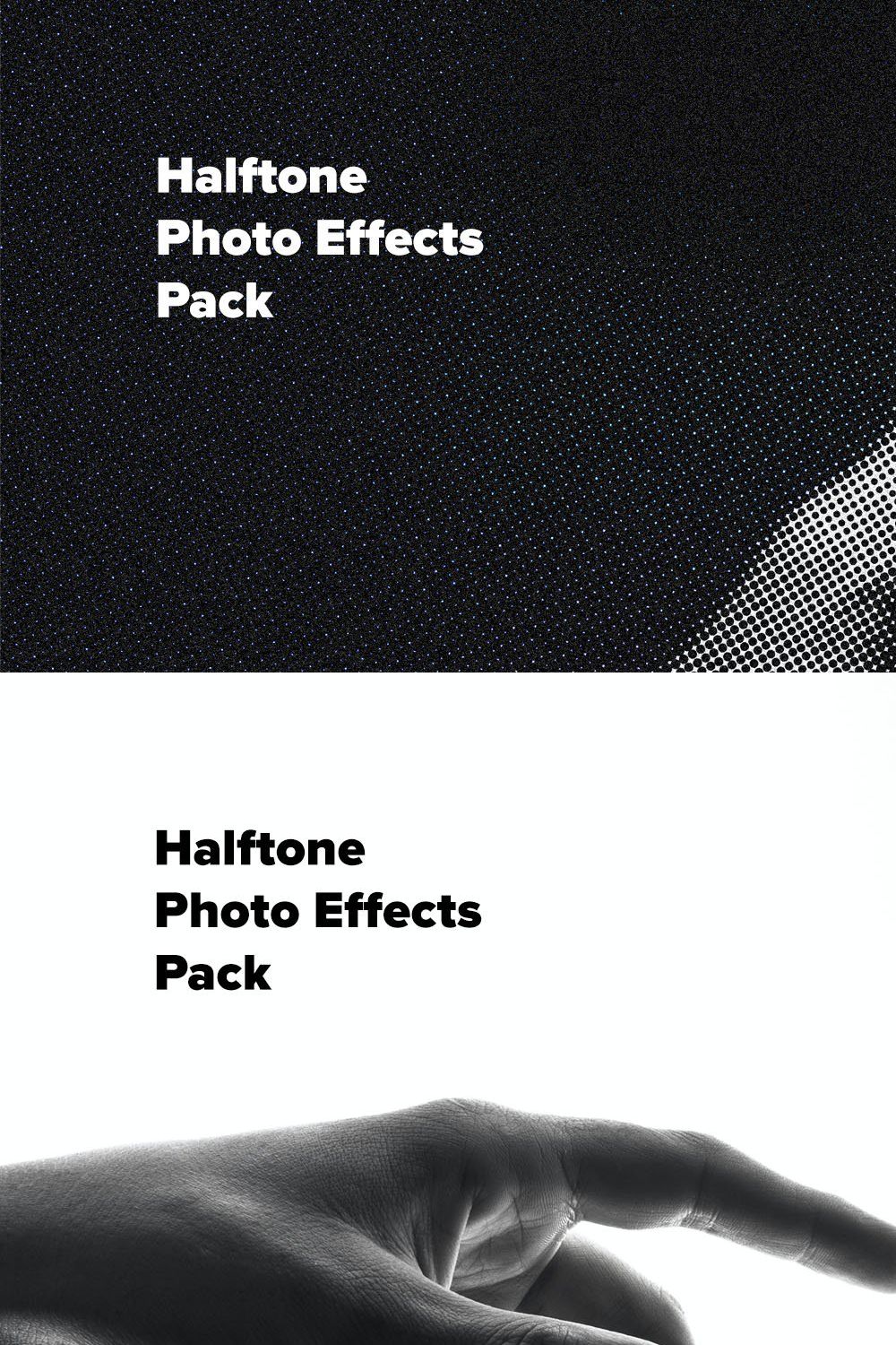 Halftone Photo Effects Pack pinterest preview image.