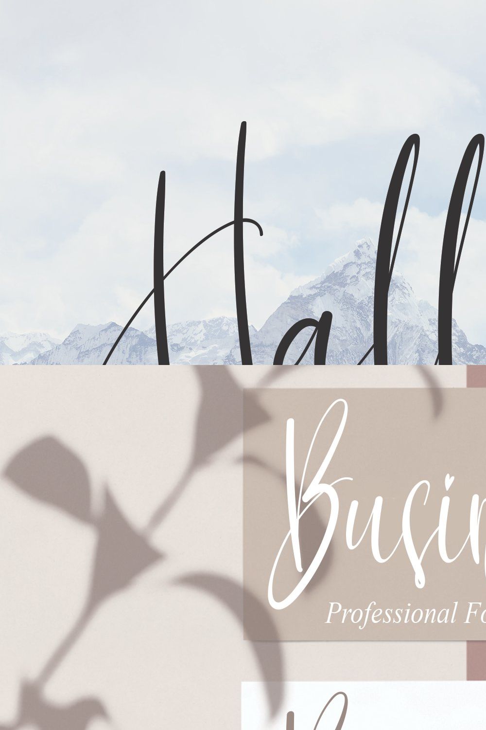 Hallimun | Script font pinterest preview image.