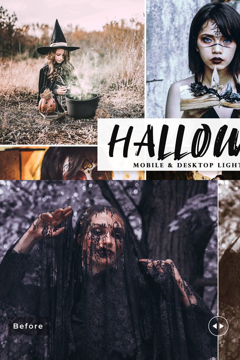 Halloween 2019 Lightroom Presets pinterest preview image.