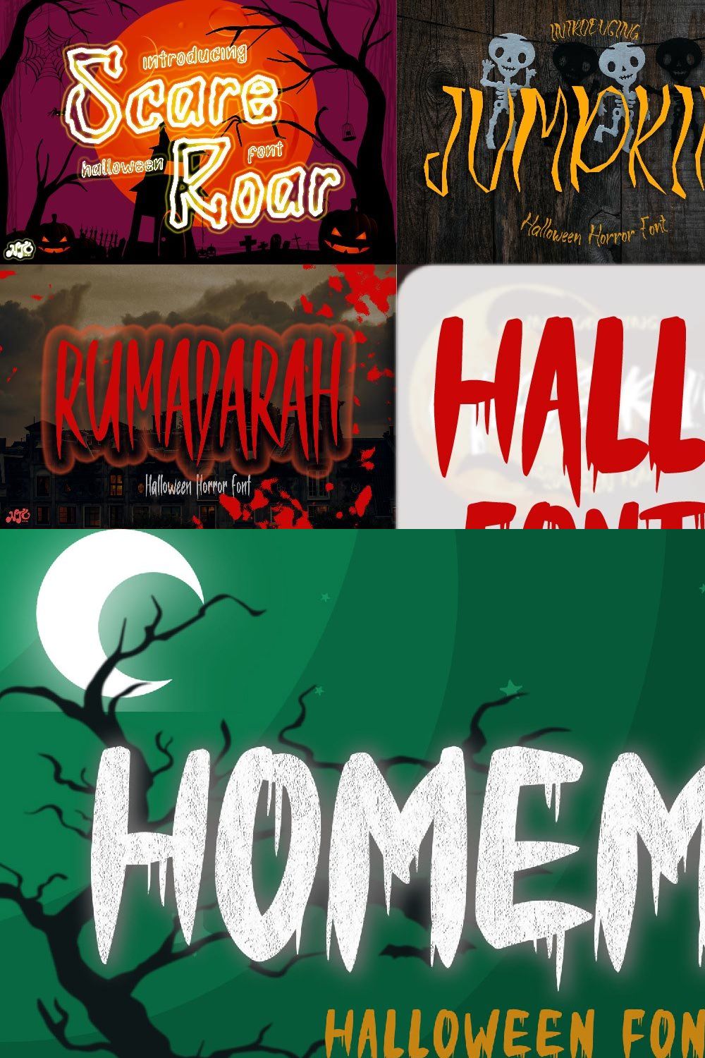 Halloween Font Bundle SALE!! pinterest preview image.