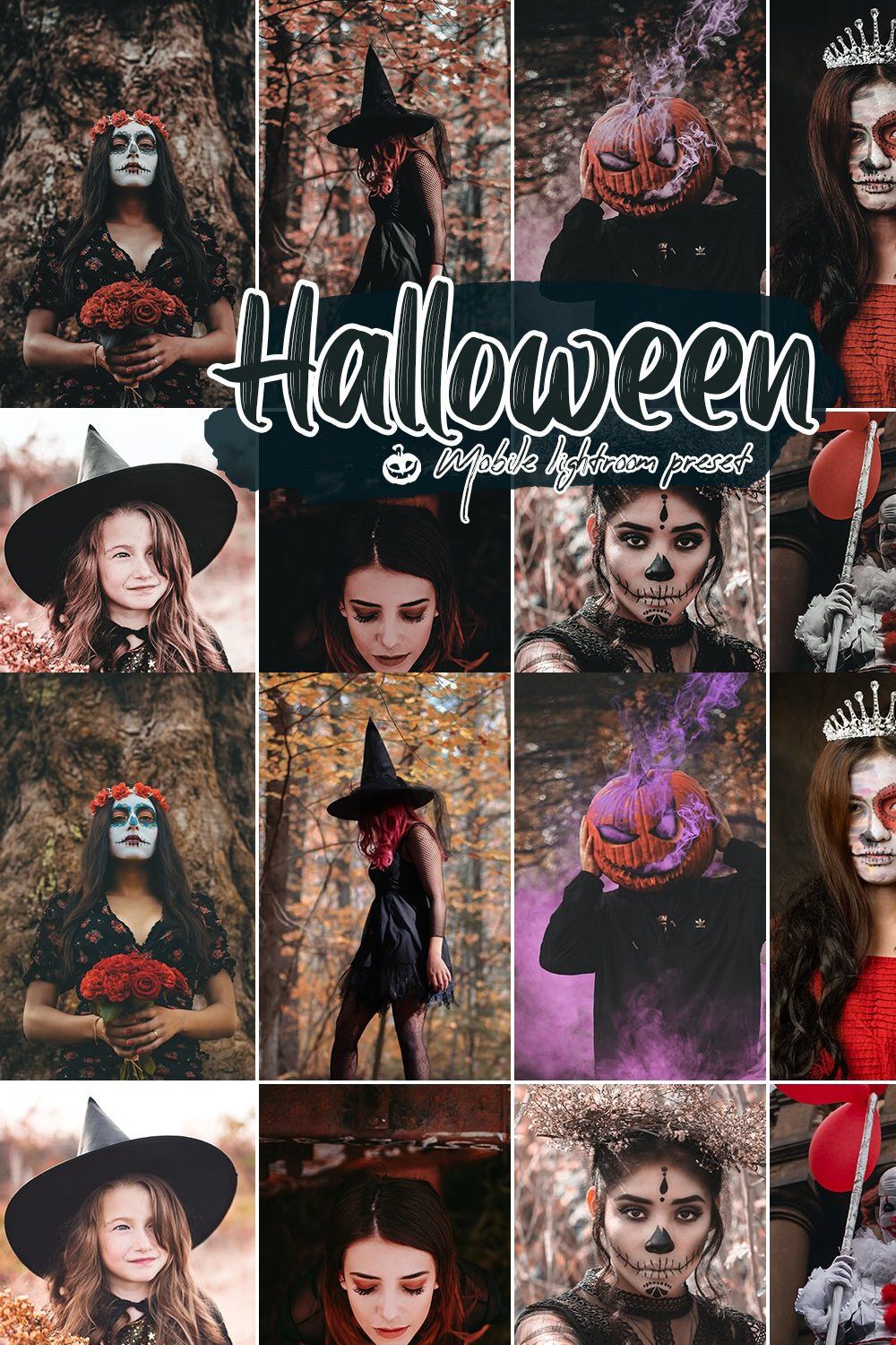 Halloween Lightroom Presets pinterest preview image.