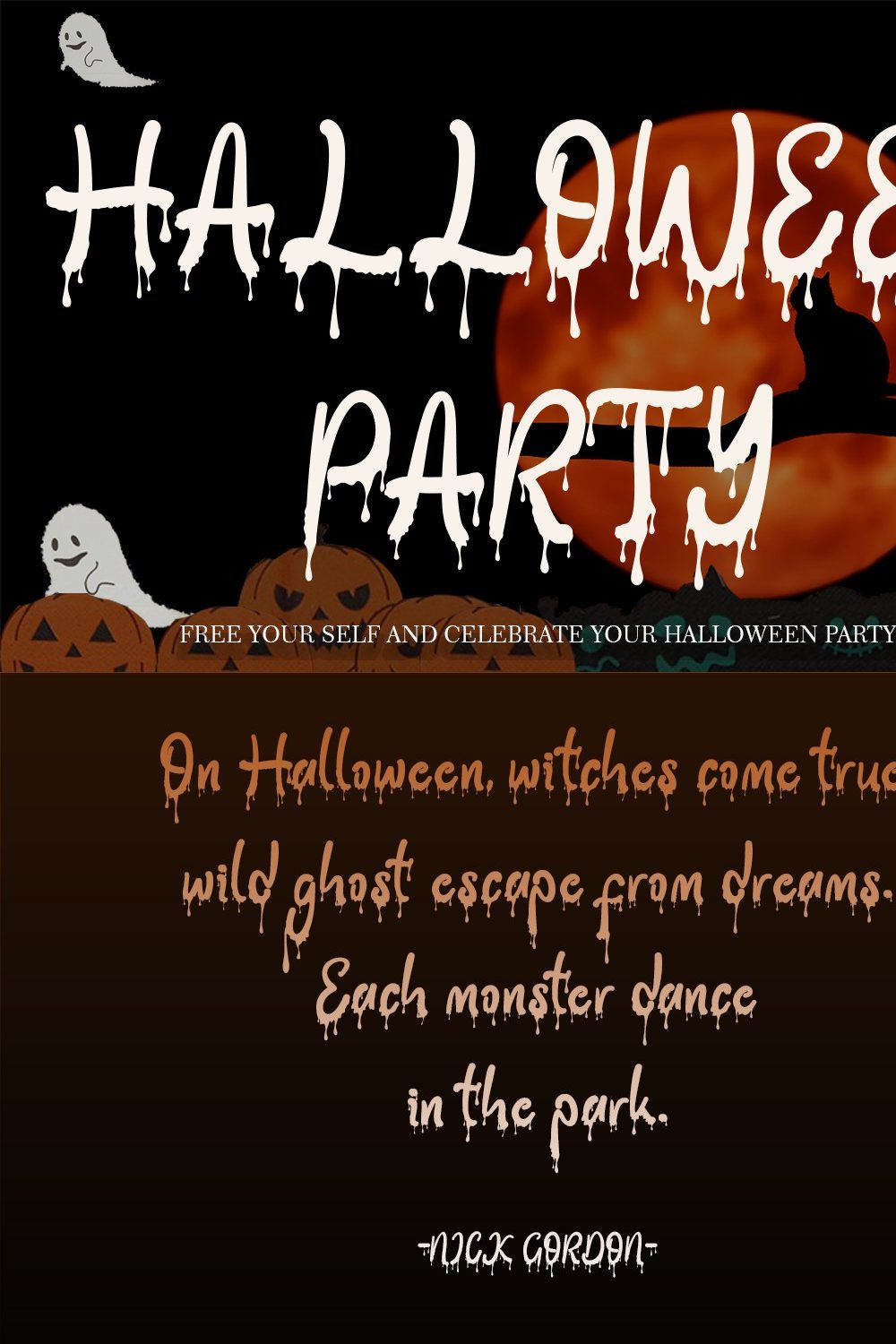 Halloween Party pinterest preview image.