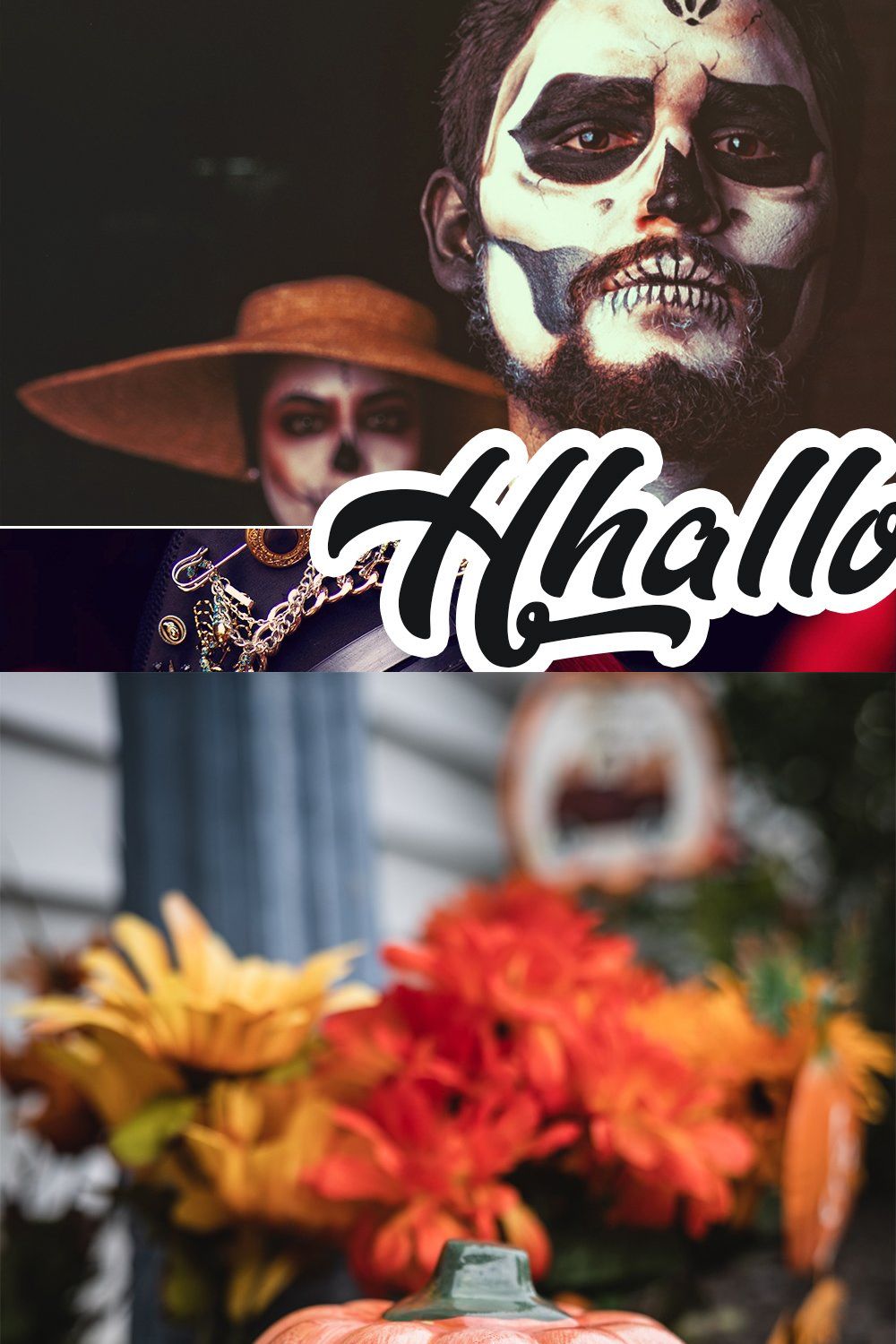 Halloween Photoshop Actions pinterest preview image.